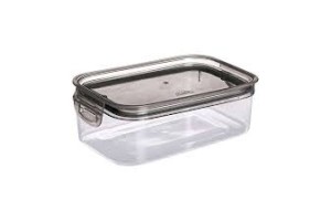PORTA MANTIMENTOS HERMÉTICO RETANGULAR TRAVA MAIS CRISTAL 2,6L - PLASUTIL