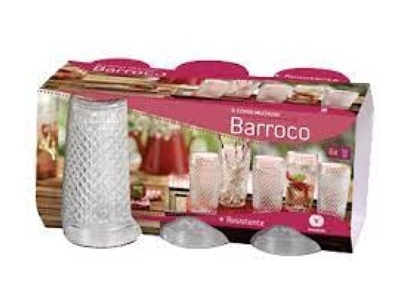 Conjunto De Copo Com 6 Unidades Vidro Barroco Wheaton