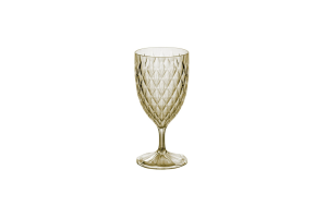 Taça Para Água Suco Acrílico Glamour 380ml Citrino - Plasútil.
