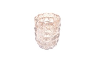 VASO DE VIDRO ITALY DOURADO 10CMX13CM 4798 LYOR
