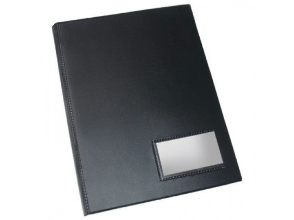 PASTA CATALOGO PVC C/ VISOR 100 ENV MEDIO PRETA - POLIBRAS