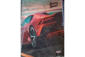 CADERNO 15 MATERIAS 300 FOLHAS VELOZES E TUNADOS